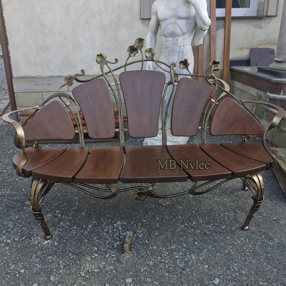 Designet smedet havebænk – billede 2