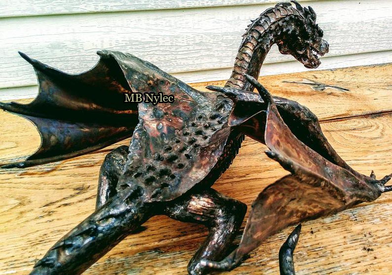 Smaug dragen i rustfrit stål – billede 3