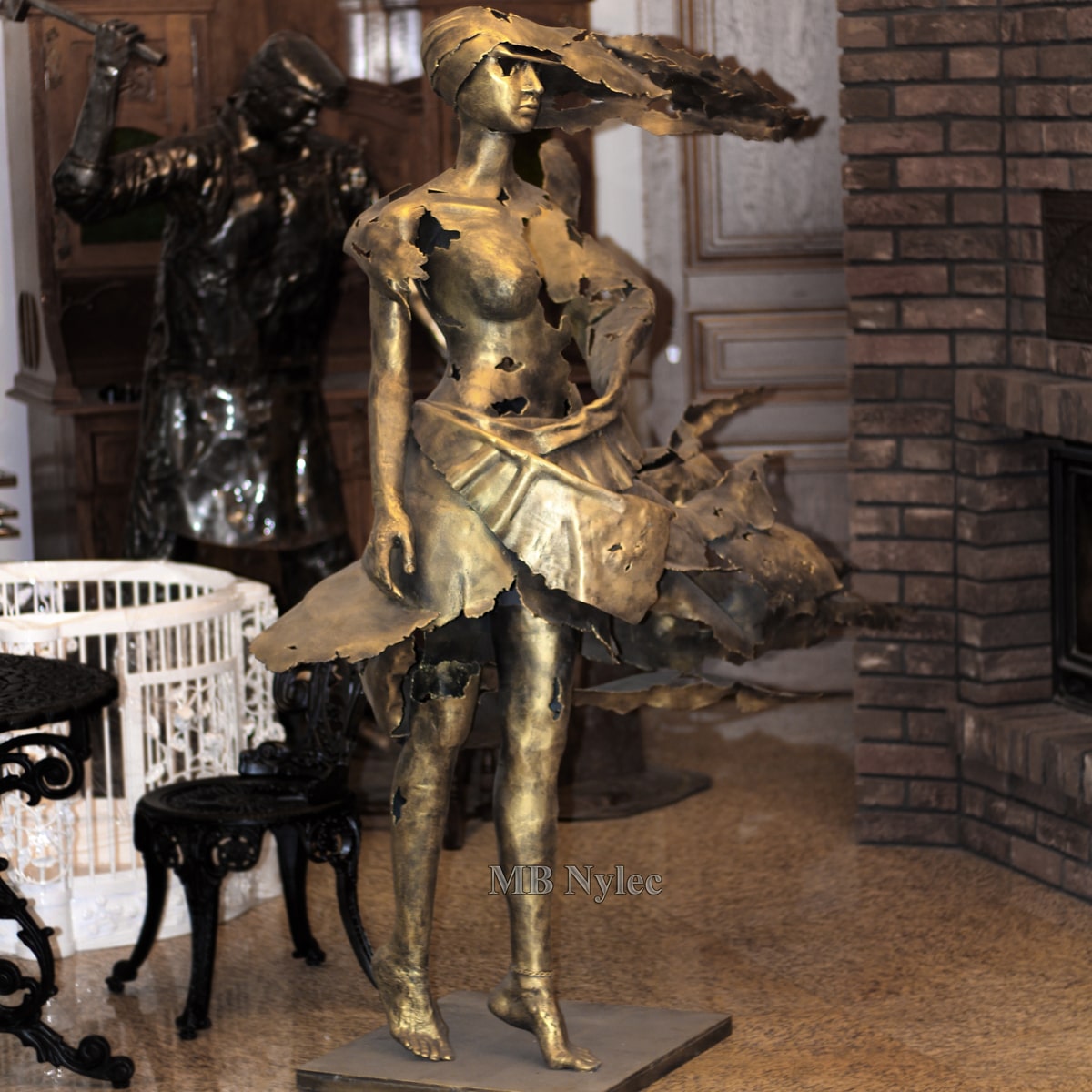 Frau – moderne Stahlskulptur – 5