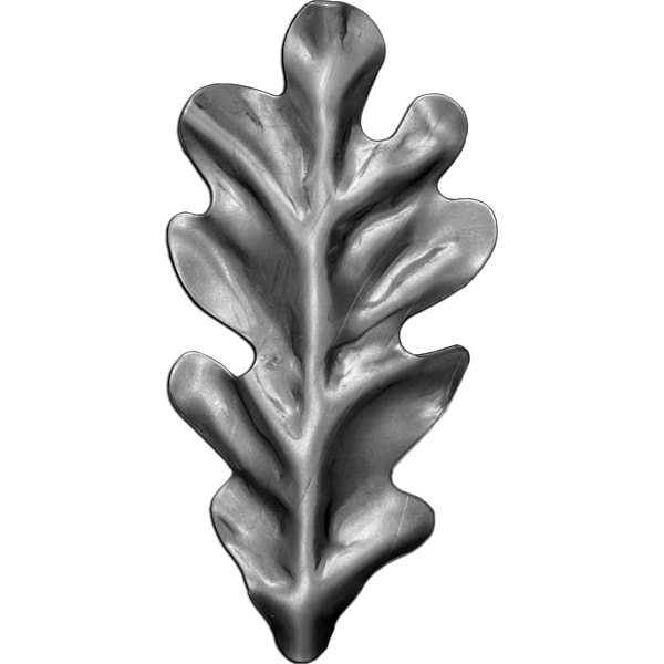Geschmiedetes Eichenblatt aus Stahl, groß – 1