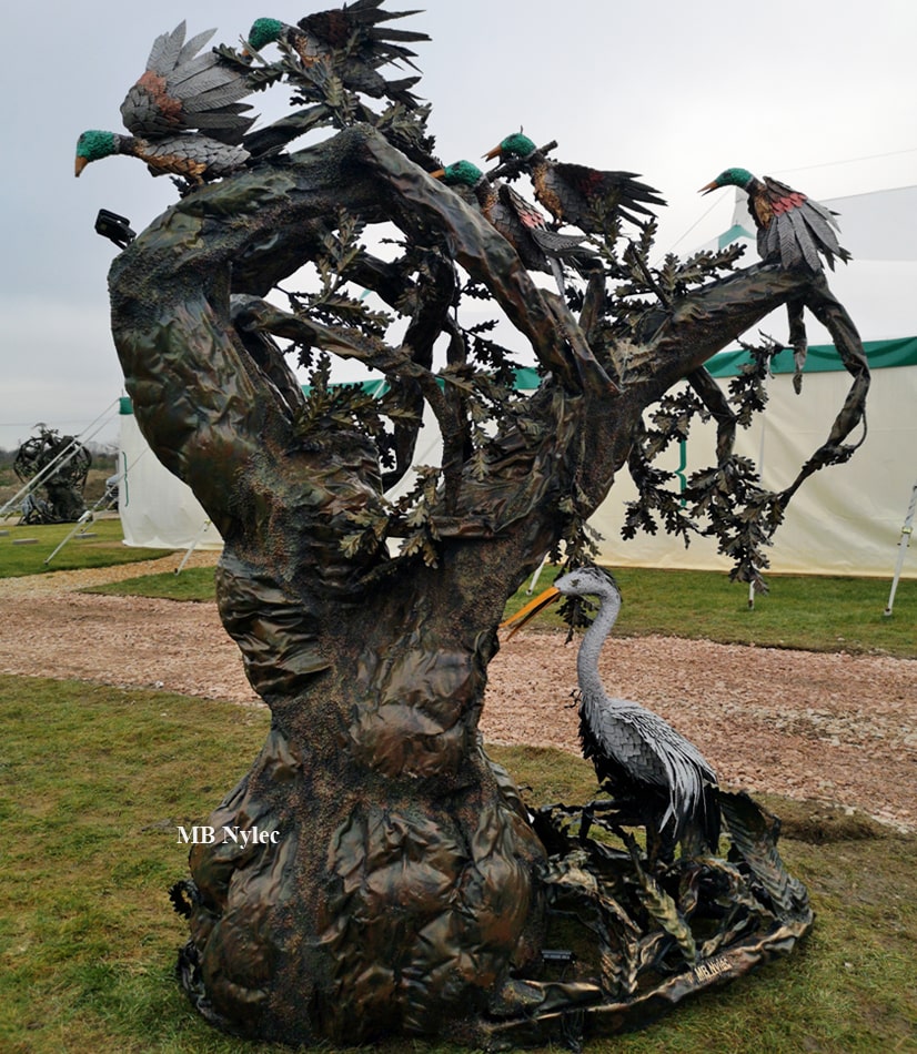 Metallleuchte – geschmiedeter Stahlbaum – 1