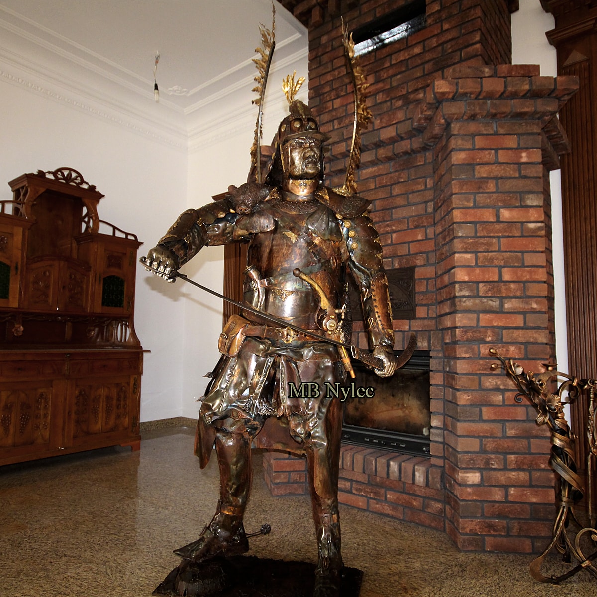 Polnischer Flügelhusar aus Stahl, 220 cm – 1