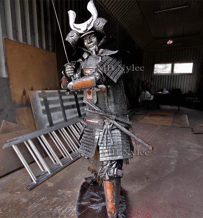 Samurai-Krieger aus Stahl, 220 cm – 1