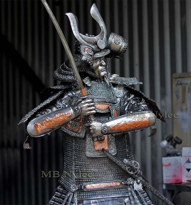 Samurai-Krieger aus Stahl, 220 cm – 2