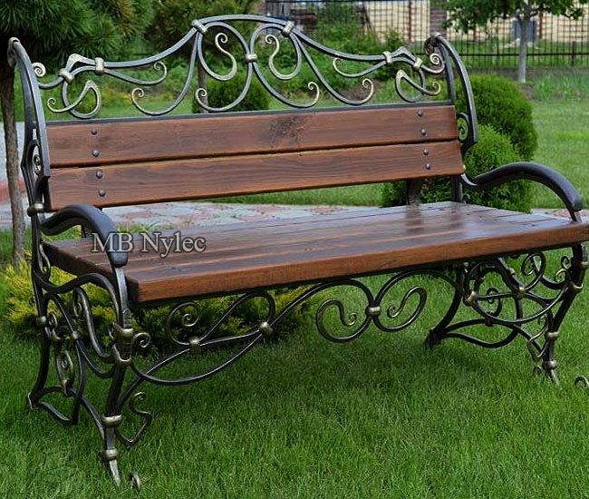Schmiedeeiserne Park- und Gartenbank MK 14