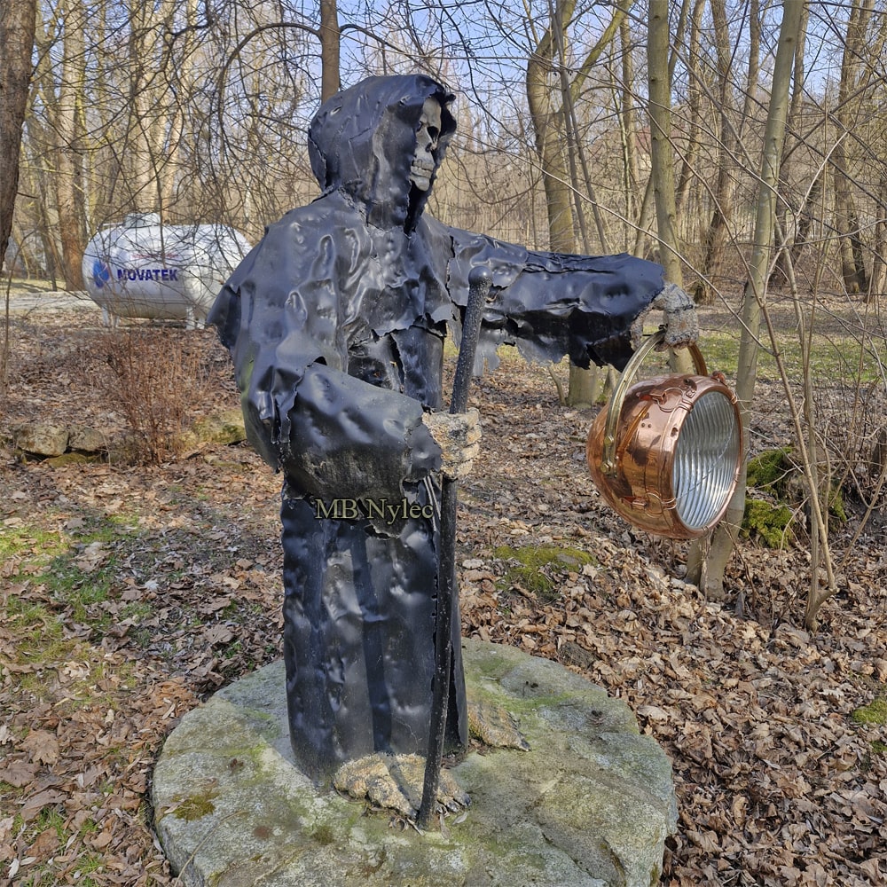 Sensenmann mit Laterne – Metallskulptur – 2