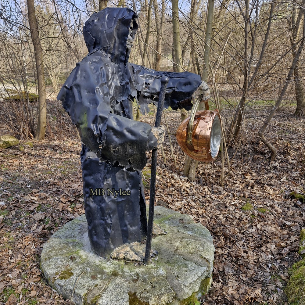Sensenmann mit Laterne – Metallskulptur – 4
