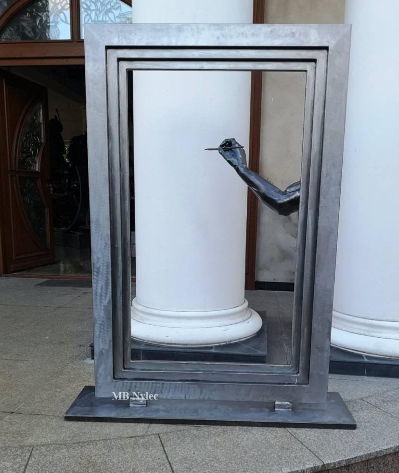 Maleriet – moderne stålskulptur – 4