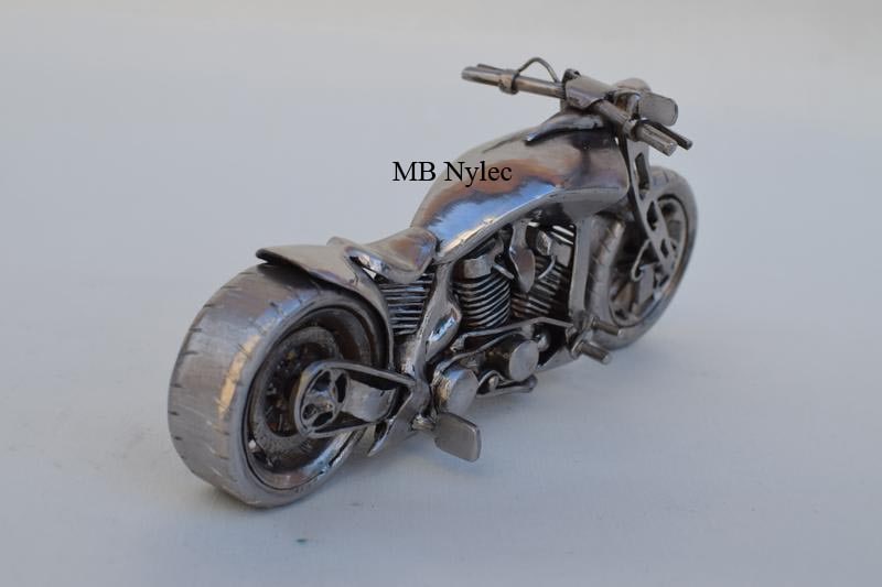 Handgjord motorcykel i rostfritt stål – bild 2
