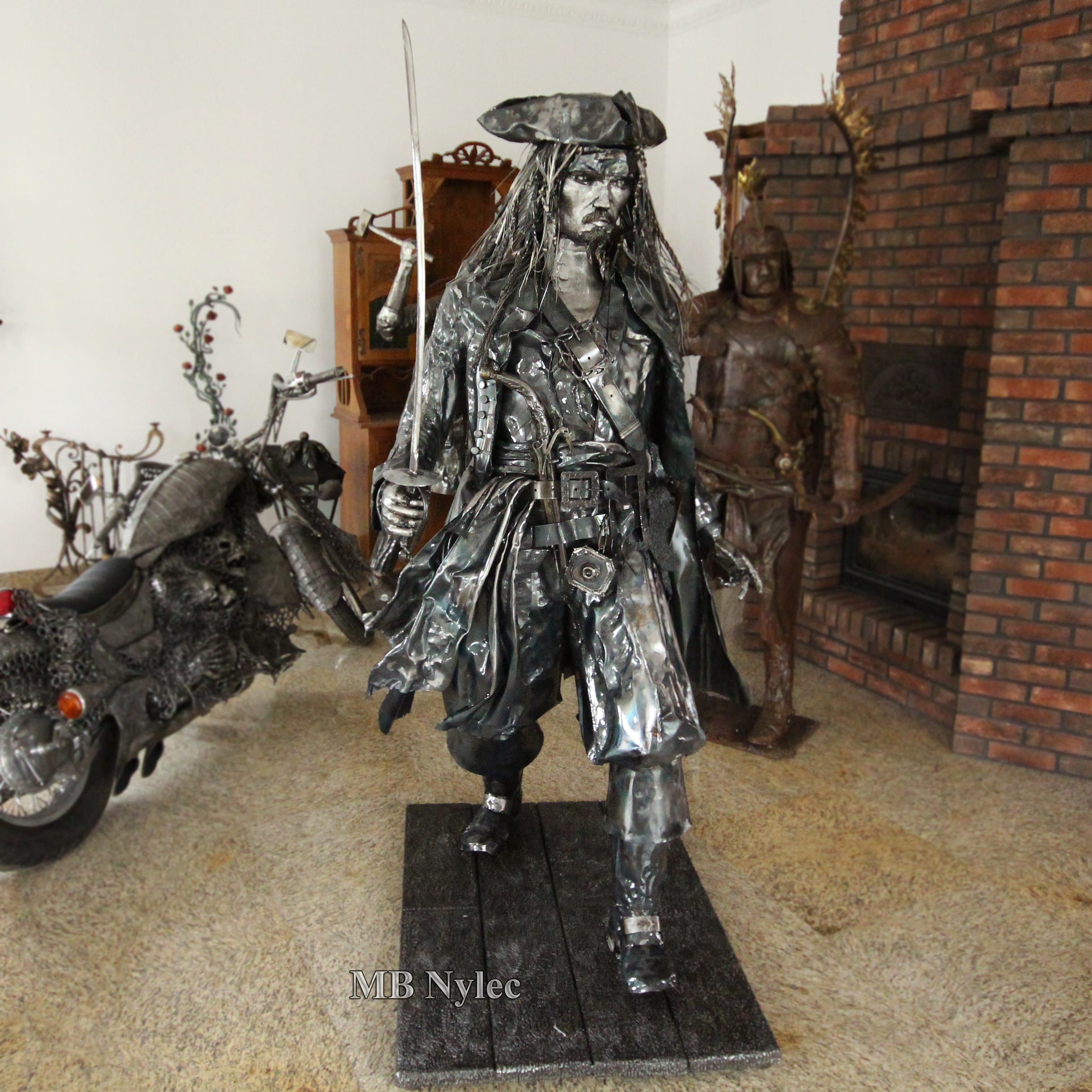 Jack Sparrow piratkapten i stål – bild 8