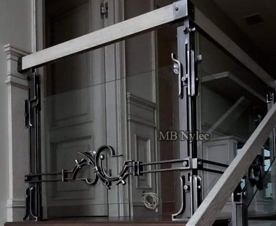 Unikt glasräcke modern loft industri BA 69