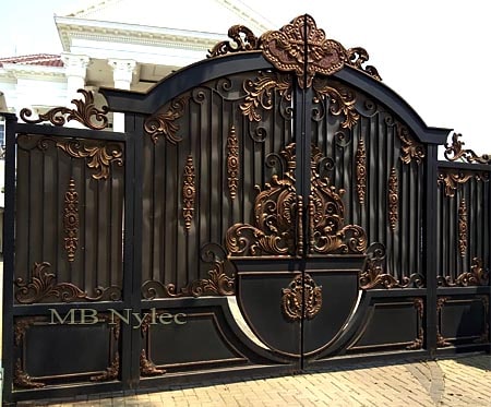 Ekskluzywna brama dwuskrzydłowa w orientalnym stylu bp129