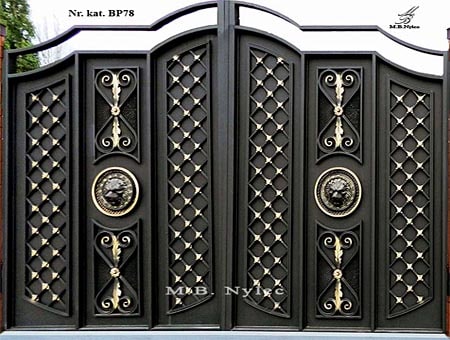 Nowoczesna brama kuta w stylu Glamour bp78