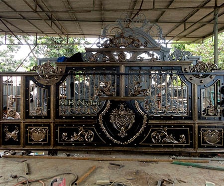 ekskluzywna przesuwna brama w typie orientalnym bp125