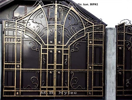 nowoczesna kuta brama bp82