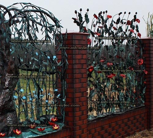 Kute ogrodzenie roślinne kwiatowe bm26