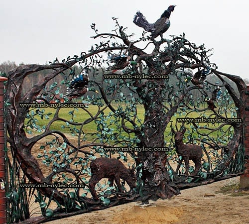 Myśliwska stalowa brama ażurowa bm25