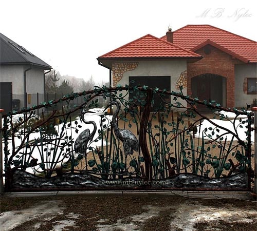 brama kuta z czaplami bm5