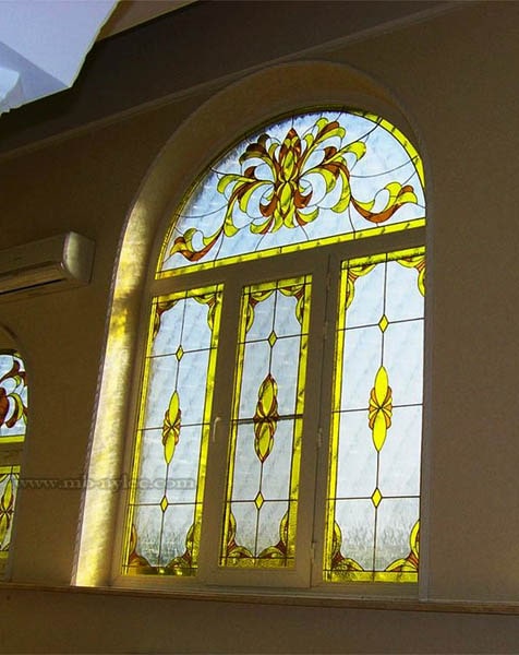 tradycyjny witraż do domu rezydencji pałacu