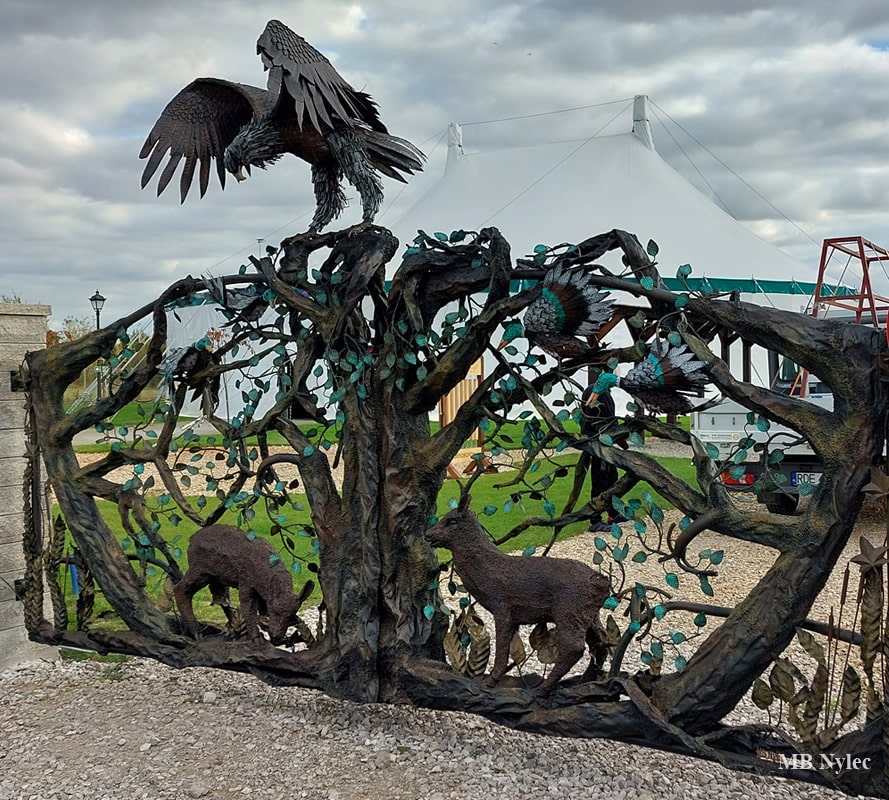 Brama wjazdowa 3D z orłem