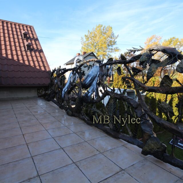 Ręcznie kute barierki metalowe