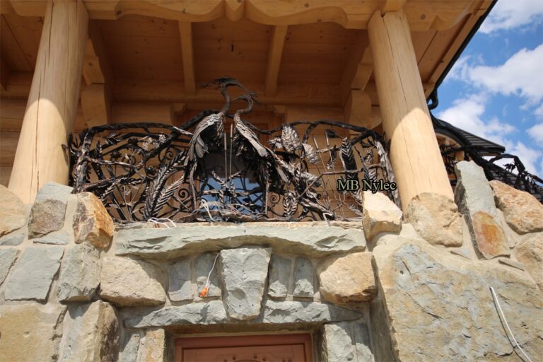 balustrada z czaplami