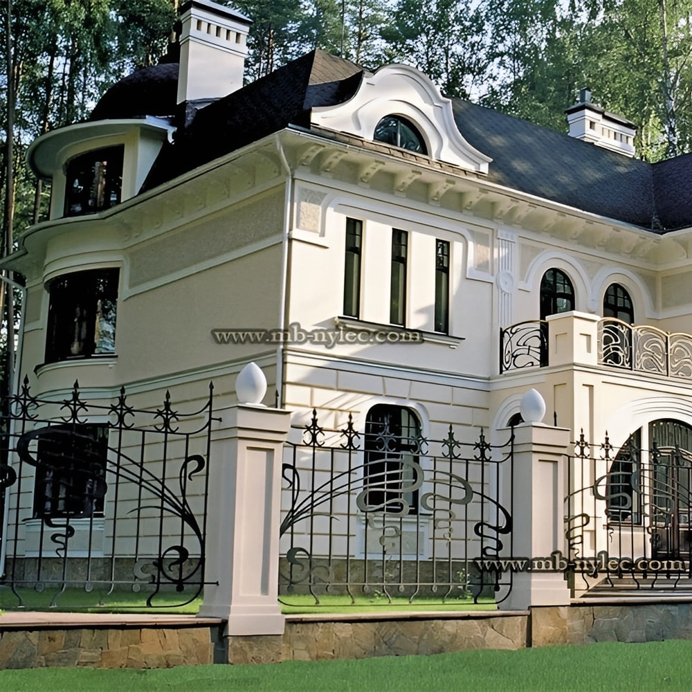 Secesyjne ogrodzenie metalowe