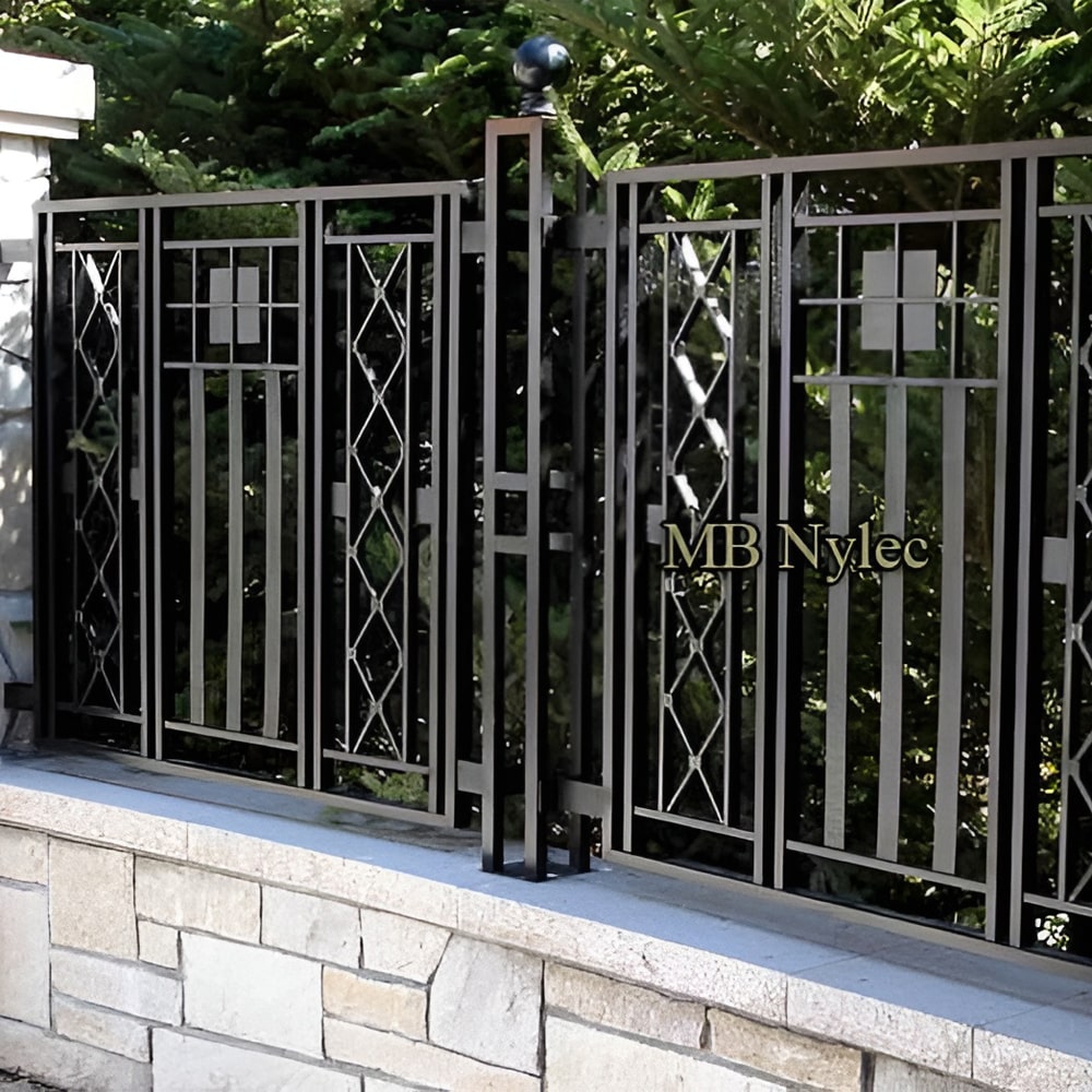 nowoczesne ogrodzenie metalowe