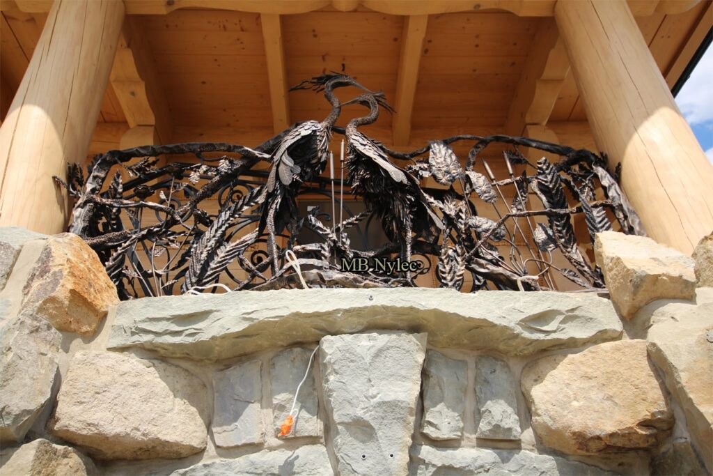 Balustrada z czaplami - metaloplastyka